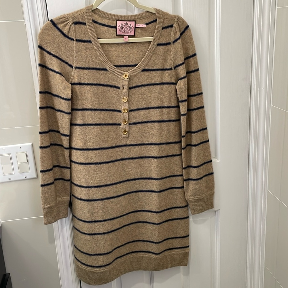 Juicy Couture Wool and Cashmere Blend Sweater Dress